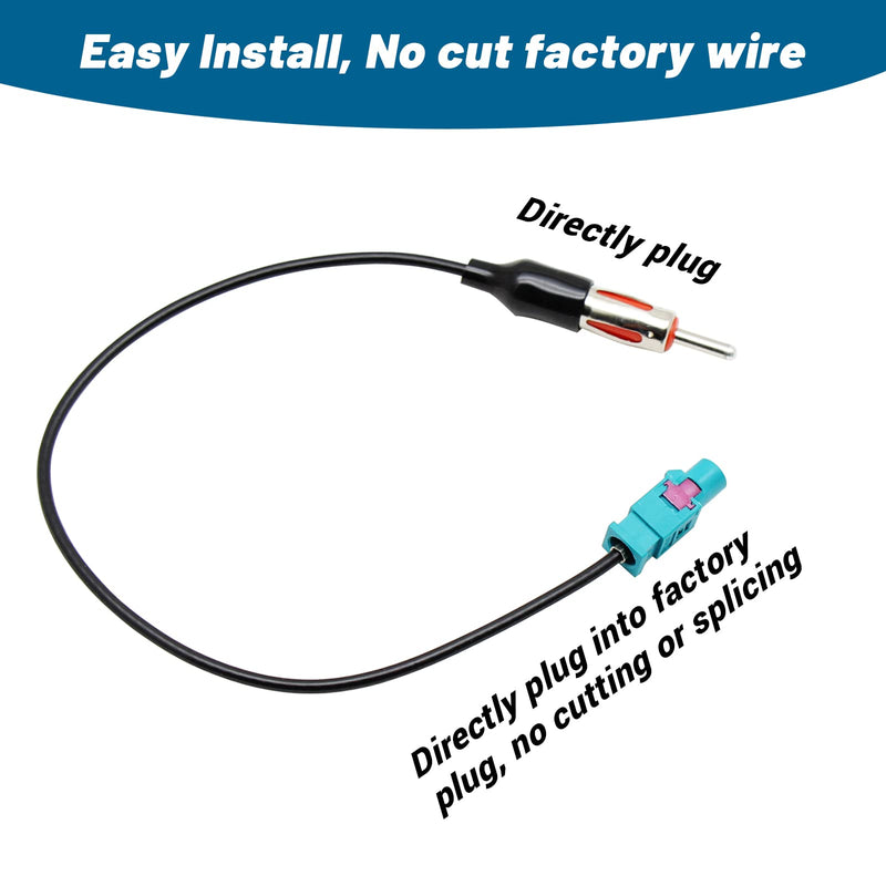 [Australia - AusPower] - RED WOLF Replacement For Jeep Wrangler 2007-2013 JK JKU, Dodge Chrysler Aftermarket Radio Stereo Install Antenna Adapter Plug Replacement 