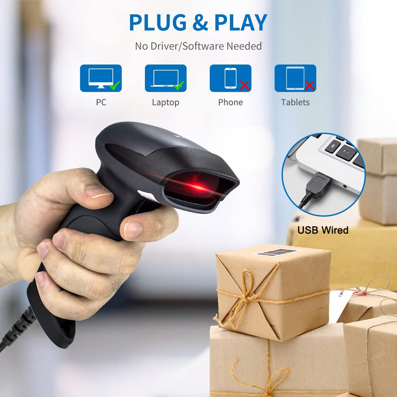 [Australia - AusPower] - NETUM USB Laser Barcode Scanner, Handheld 1D Wired Bar Code Scanner Scanning UPC EAN Reader Gun Retails for Supermarket, Convenience Store, Warehouse - NT-M1 