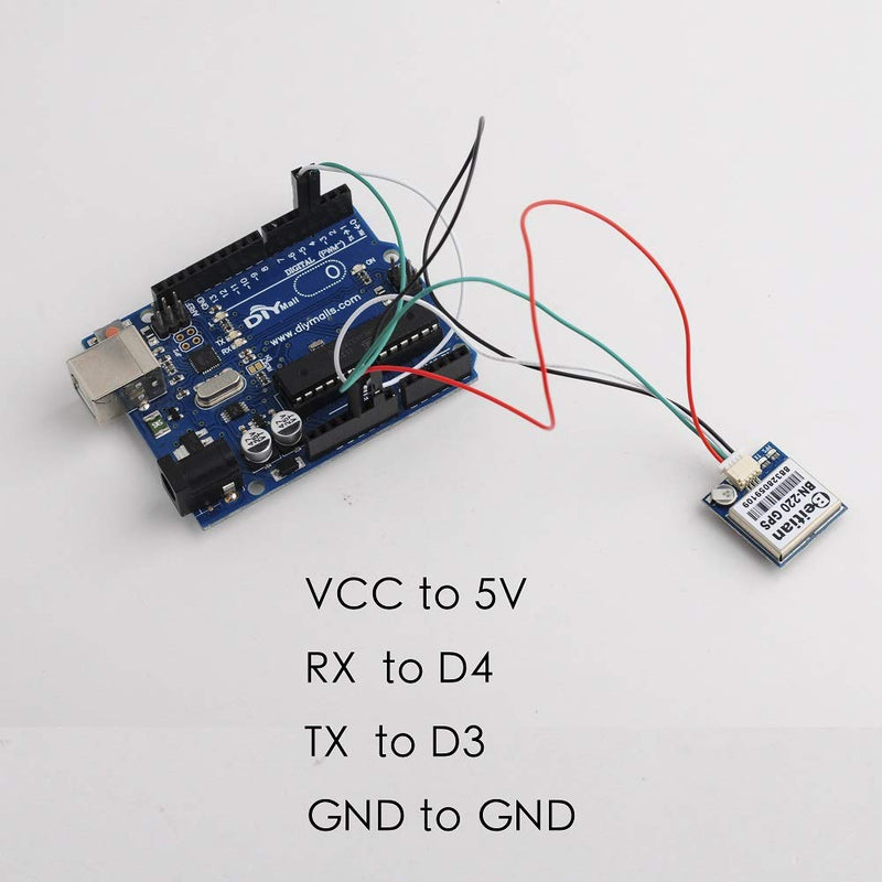 [Australia - AusPower] - DIYmalls BN-220 GPS Module TTL Dual GPS Glonass w/Flash + GPS Passive Antenna for Arduino Raspberry Pi Pixhawk CC3D Betaflight Flight Control 