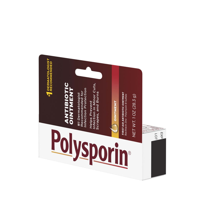 [Australia - AusPower] - Polysporin First Aid Antibiotic Ointment Without Neomycin, Travel Size, 1 Oz Tube - Pack of 5 