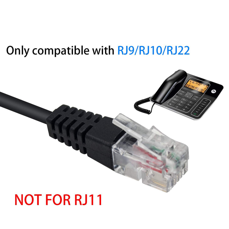 [Australia - AusPower] - Poyiccot RJ9 to 3.5mm Adapter, RJ9 Male to Dual 3.5mm Female Headphone Adapter for Telephone Audio Adapter Headset Buddy Cable for Office RJ9 Headphone 