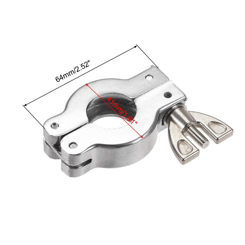 [Australia - AusPower] - uxcell Vacuum Clamp 41mm X 20mm KF10 Single Pin Clamp Wing Nut with Center Ring for Ferrule TC 