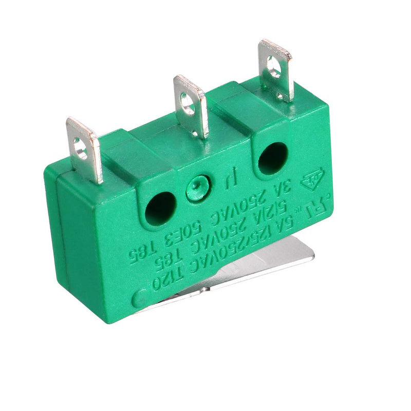 [Australia - AusPower] - uxcell 4PCS KW4-3Z-3 Micro Limit Switch SPDT NO NC 3 Terminals Momentary Short Straight Lever Type Green 