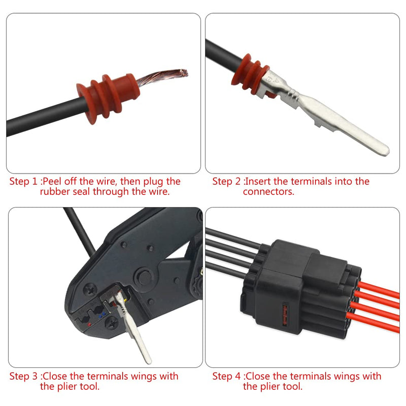 [Australia - AusPower] - WMYCONGCONG 5 Kits 16 Pin Way Waterproof Electrical Connector Plug for Car Automotive 