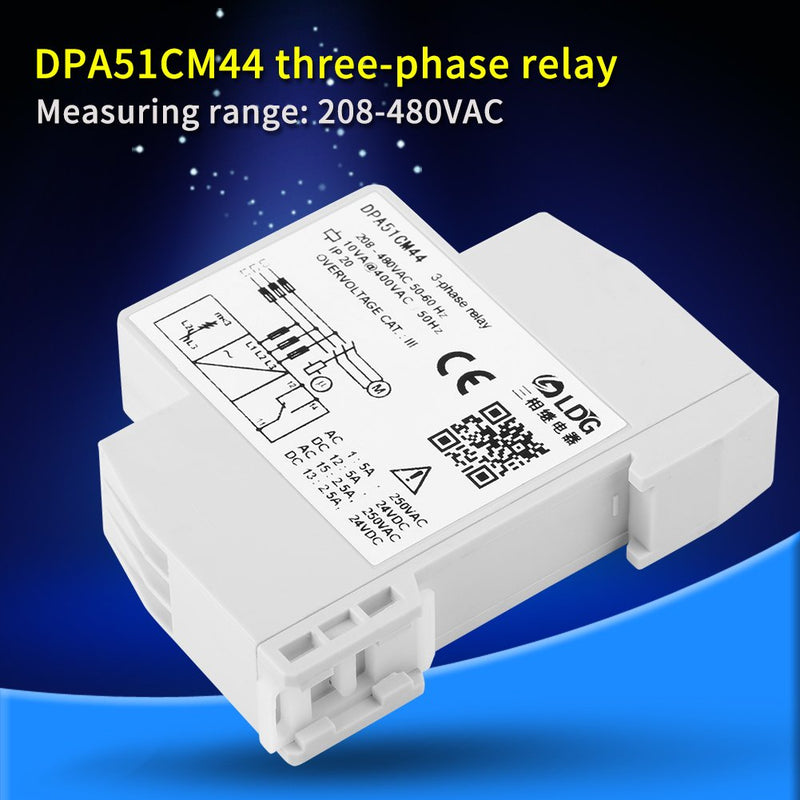 [Australia - AusPower] - 3-Phase Monitoring Relay Phase Sequence Protector 208-480VAC 