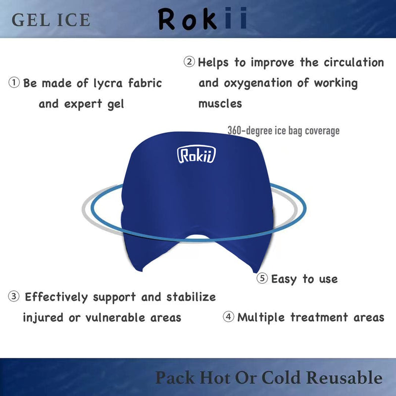 [Australia - AusPower] - Rokii Gel Headache Relief Hat, Migraine and Headache Relief Cap, Chronic Migraine, Tension Headache, Cluster Headache (Blue) Blue 