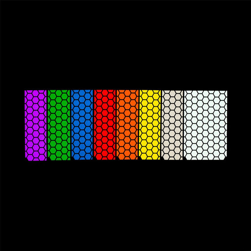 [Australia - AusPower] - RydeSafe Reflective Decals - Hexagon Kit - Large Black 