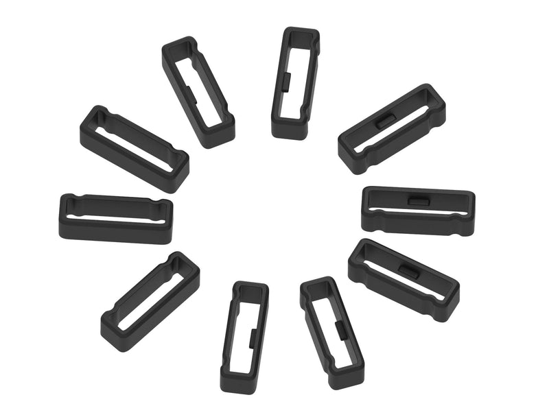 [Australia - AusPower] - Replacement Fastener Ring for Garmin Fenix 3/Fenix 3 HR/Fenix 3 Sapphire/Fenix 5X/Fenix 5X Plus/Fenix 6X&6X Pro/Fenix 7X Solar/Descent Mk1/Quatix 3/Tactix Bravo Silicone Band Keeper Security Loop(Black-26mm) Black 