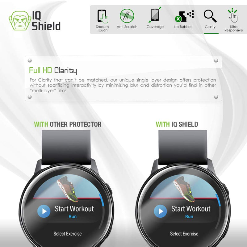 [Australia - AusPower] - IQ Shield Screen Protector Compatible with Samsung Galaxy Watch Active2 (44mm, 2019)(6-Pack) LiquidSkin Anti-Bubble Clear Film 
