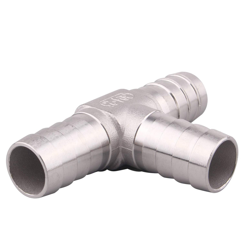 [Australia - AusPower] - DERPIPE Stainless Steel 1" Hose Barb, 3 Way Tee T Shape Union Barbed Splitter Fitting 1 Inch 