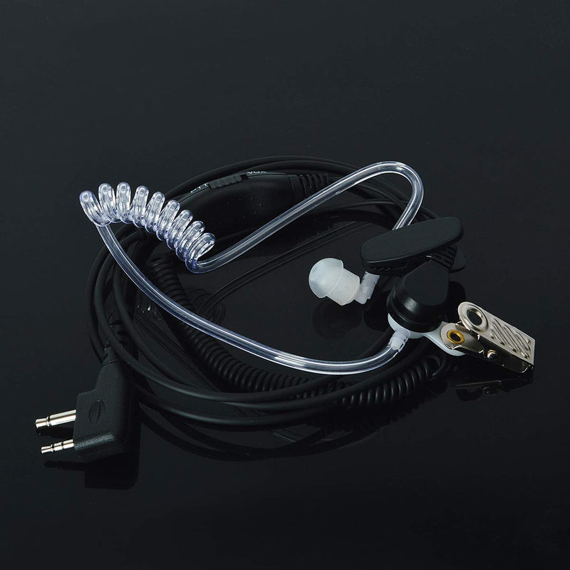 [Australia - AusPower] - HYS Surveillance Security Covert Acoustic Tube Spiral/Straight PU Cable Earpiece Headset with VOX PTT Mic for IC-F11 IC-F21 IC-F4011 IC-F3011 IC-F3013 IC-F3GT Icom&Midland 2pin Radio 