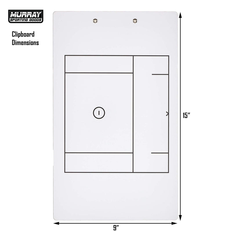 [Australia - AusPower] - Murray Sporting Goods Dry Erase Double-Sided Lacrosse Coaches Clipboard 