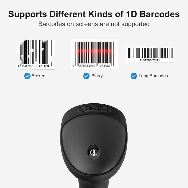 [Australia - AusPower] - Inateck 1D USB Barcode Scanner with Intelligent Stand Wired, BCST-33 