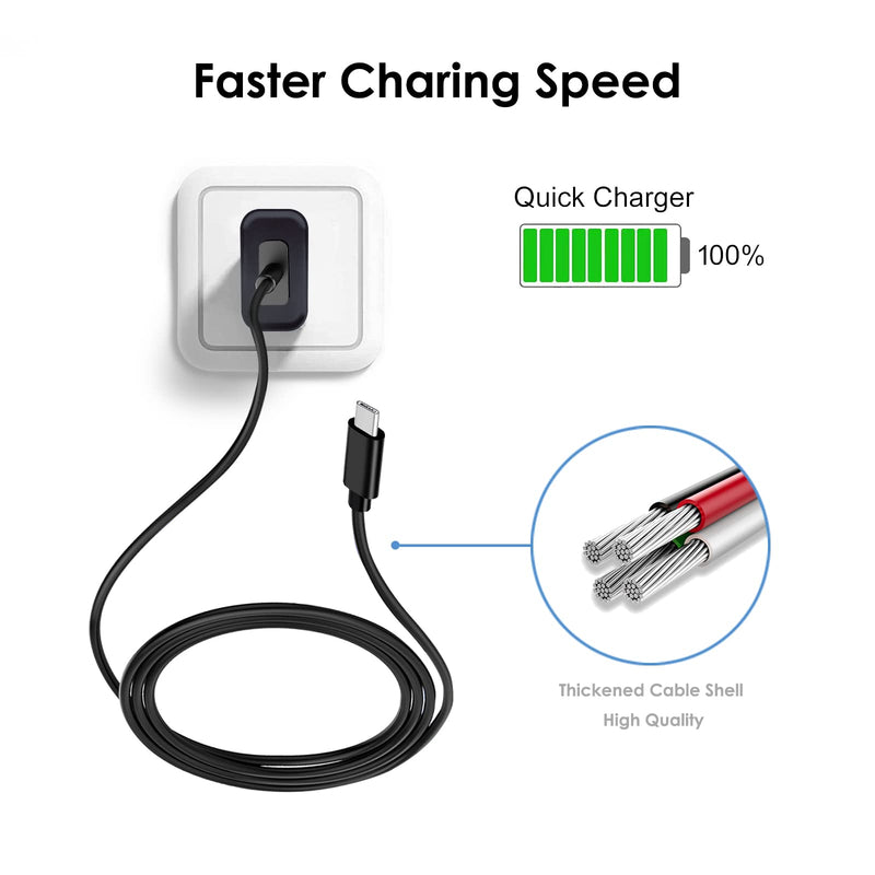 [Australia - AusPower] - 10FT USB C Wall Charger Charging Cable Cord Fit for Motorola G Power 2022, G Stylus 5G, Moto One 5G/One 5G UW Ace G7 G8 Play, Edge/Edge+, Z4 G200 G100 G22 G41 G60 G71 G72 G60s E20 G30 G10 G51 Phone 
