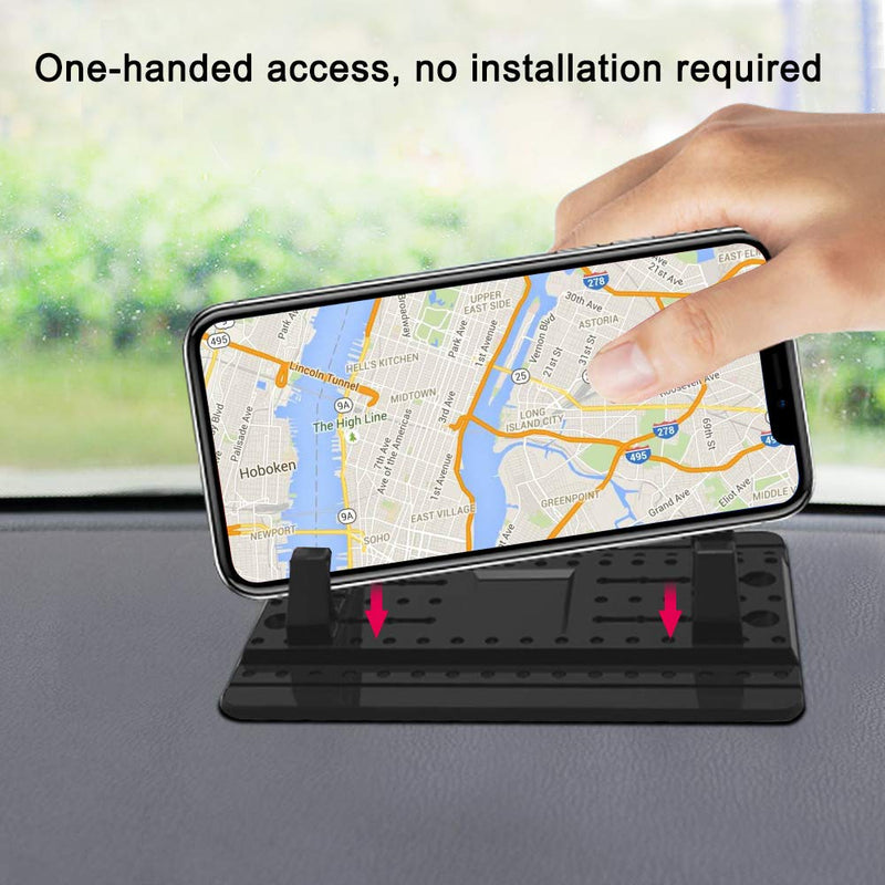 [Australia - AusPower] - Phone Holder for Car with Air Vent Brush, FineGood Universal Silicone Car Cellphone Mount Antislip Vehicle Mobile Phone GPS Mounting Mat 