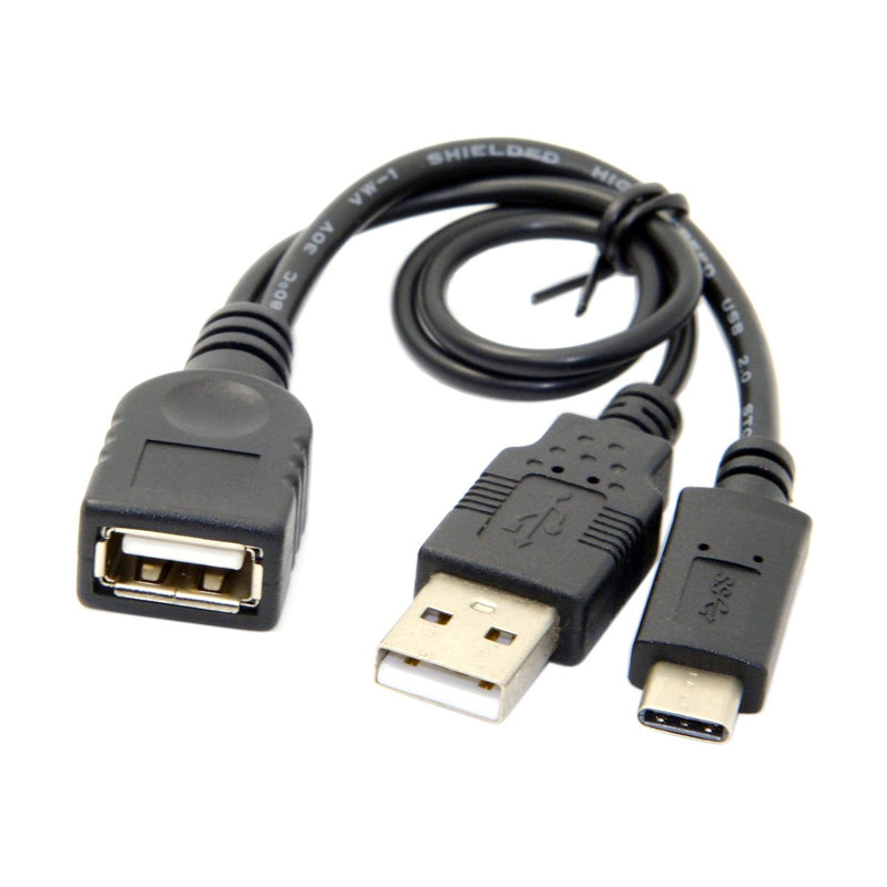 [Australia - AusPower] - Cablecc USB-C Type-C USB 3.1 to USB 2.0 Female OTG Data Cable with Power for Cell Phone Pro 