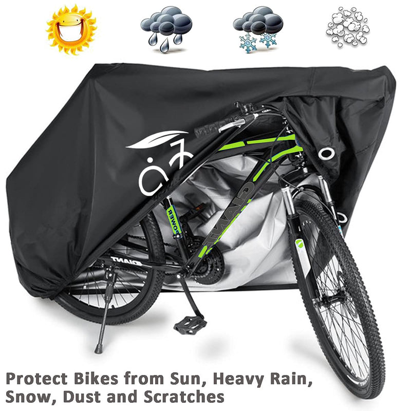 [Australia - AusPower] - Waterproof Bike Cover for 1 or 2 Bikes, Bike Covers for Outside Storage, 210T Extra Heavy Duty Waterproof Anti Rain Dust UV Protective Bicycle Cover/Bike Storage for Mountain Bike with Storage Bag 
