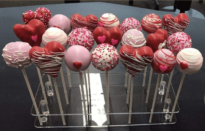 [Australia - AusPower] - Cake Pop Display Stand, 21 Hole Clear Acrylic Lollipop Holder Weddings Baby Showers Birthday Parties Anniversaries Halloween Candy Decorative (21 Hole) 