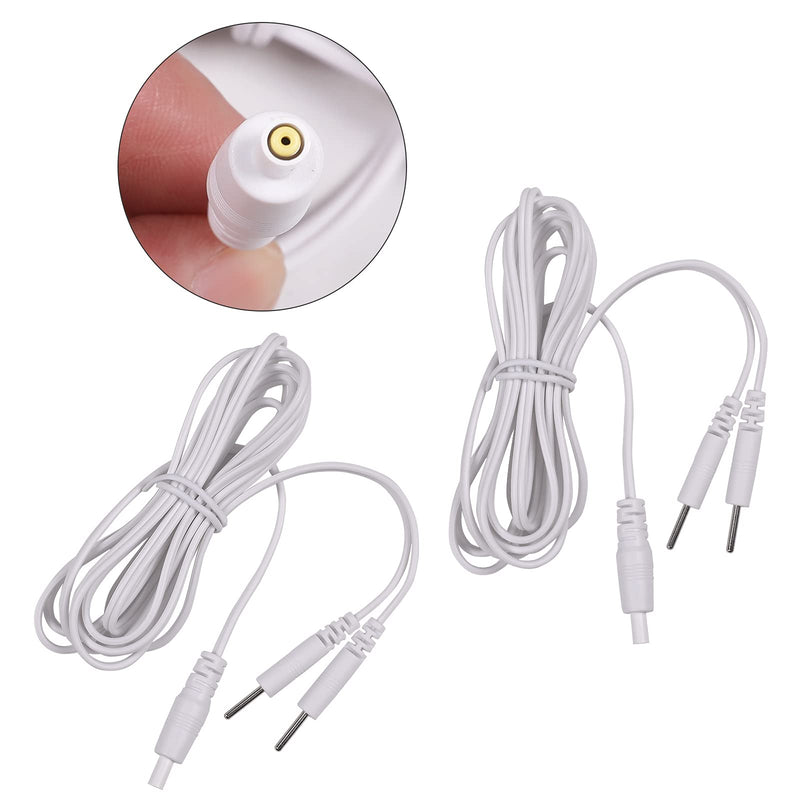 [Australia - AusPower] - 4 Count TENS Wires Pin Electrode Wires for TENS Unit Electrodes Cords Lead Wires TENS Cable 4 Pieces 