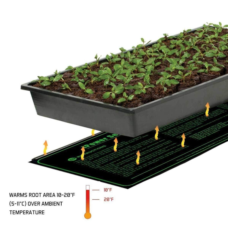 [Australia - AusPower] - iPower GLHTMTS Durable Waterproof Seedling Heat Mat Warm Hydroponic Plant Germination Starting Pad, 10" x 20.5", Black 10" x 20.5"Heat Mat 