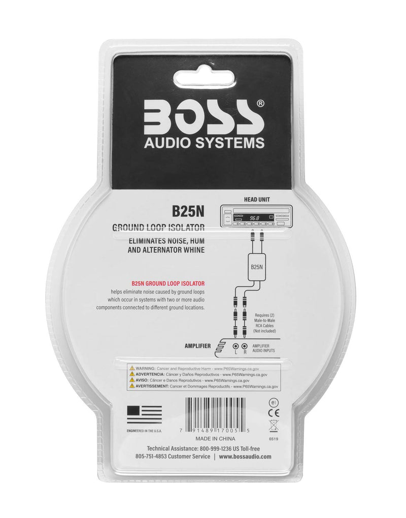 [Australia - AusPower] - BOSS Audio Systems Ground Loop Isolator B25N noise Filter for Car Audio Systems 