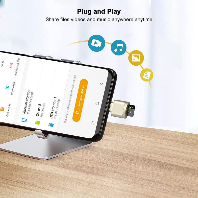 [Australia - AusPower] - Type C Micro SD/TF Card Reader with Keychain, Leizhan USB C to Micro SD SDHC SDXC OTG Memory Reader, Type C Card Reader Adapter Compatible for Mac Windows Lixus Samsung Galaxy Note 20 S20 silver 