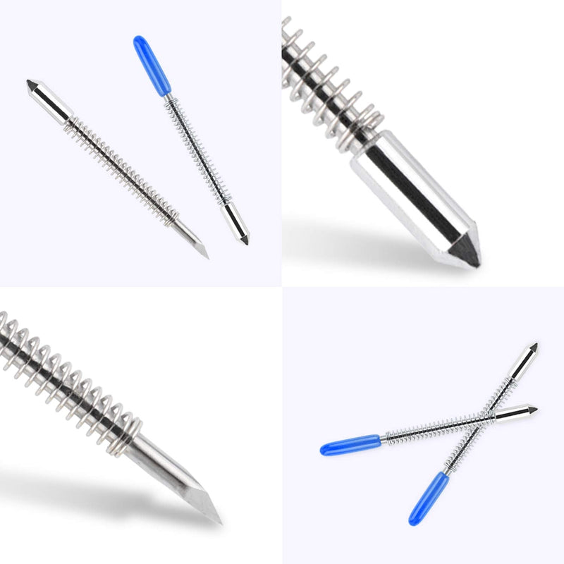 [Australia - AusPower] - HQMaster 60 Degree Vinyl Cutter Blades Lettering Blade for Graphtec Cutting Plotter, Blue Cap Pack Of 10 with Springs 60° 
