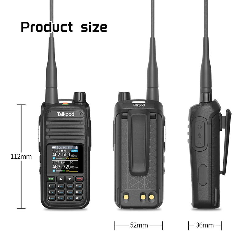 [Australia - AusPower] - Talkpod A36Plus GMRS Handheld Radio，512 Channel Ham Walkie Talkies for Adult Long Range, AM AIR VHF UHF 7-Band Receive 