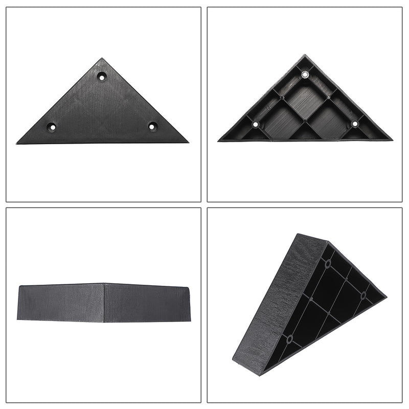 [Australia - AusPower] - OwnMy 4PCS Plastic Furniture Legs Heavy Duty Triangle Couch Legs Sofa Legs Replacement Kit, Universal Plastic Furniture Corner Legs Chair Legs Coffee Table Legs Black Couch Feets Cabinet Bed Risers 