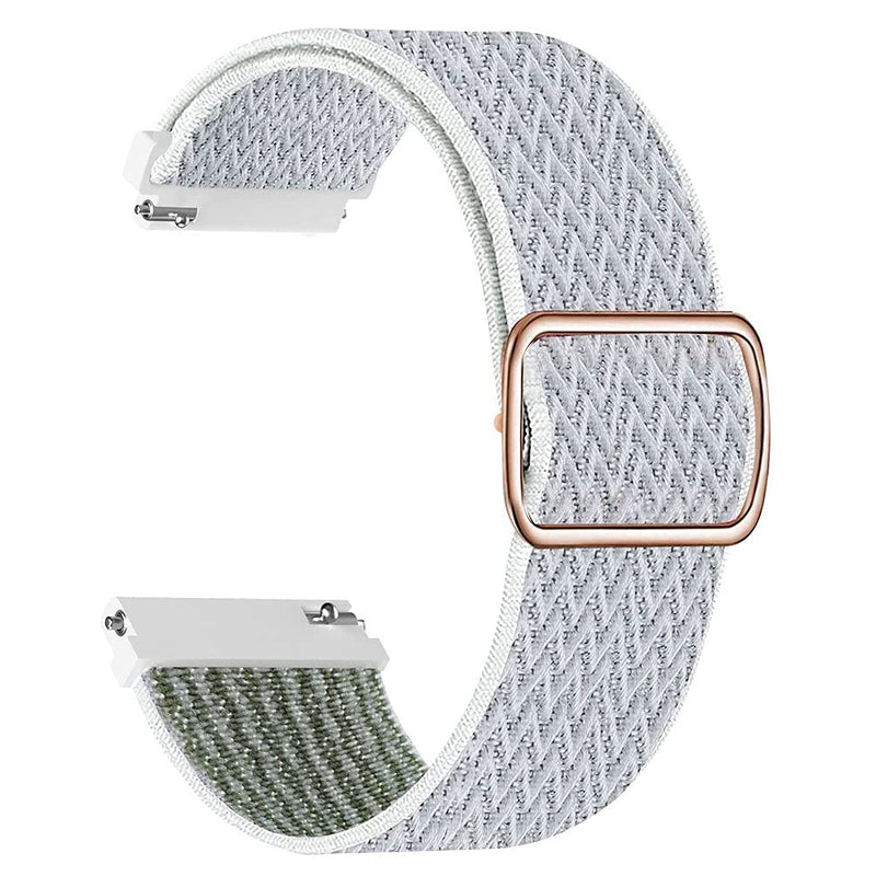 [Australia - AusPower] - Sankel Compatible for Samsung Galaxy Watch 4 Classic 42mm/46mm Bands,Soft Nylon Elastic Sport Replacement Strap Adjustable Wristband for Galaxy Watch 4 40mm&44mm/Watch3 41mm/Active 1&2 (Seashell) Seashell 