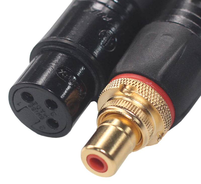 [Australia - AusPower] - KK MA-ZA 3pin XLR Female to RCA Female Adapter, XLR to RCA Converter Gender Changer Audio Coupler Connector. MA-ZA (2 Pack) 2 Pack 