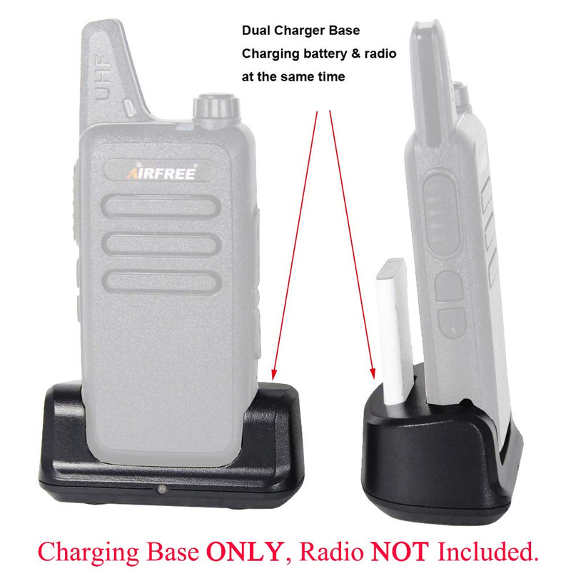 [Australia - AusPower] - WLN KD-C1 Charger Base for Luiton LT-316 Retevis RT22 Zastone X6 TIDRADIO TD-M8 Zeadio ZS-B1 NKTECH NK-U1 Radtel RT-10 Radioddity R1 AP-100 Walkie Talkie 4 Pack (Without USB Cable) 