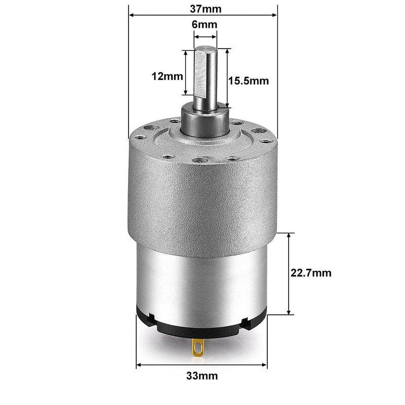[Australia - AusPower] - uxcell Mini 12V DC 107 RPM 8N.cm Gear Box Electric Motor 