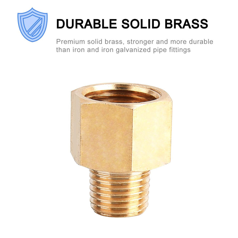 [Australia - AusPower] - SUNGATOR Brass Pipe Fitting, Reducer Adapter, 1/4-Inch Male Pipe x 3/8-Inch Female Pipe (2-Pack) 1/4"Male x 3/8"Female 