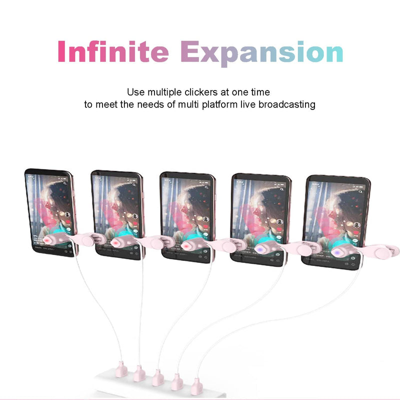 [Australia - AusPower] - Auto Clicker for Phone Automatic Phone Screen Tapper, Simulated Finger Clicking USB Simulator for Gaming, Shopping, Giving a Like in Tiktok, Lightning Deal, Live Broadcasts, Reward Tasks (Pink) Pink 