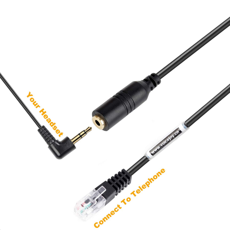 [Australia - AusPower] - VoiceJoy Headset Adapter/Converter VoIP 2.5mm Headset to RJ9/RJ10 Plug ONLY for Cisco Phones,Cisco 794X 797X 796X 88XX 99XX Series 