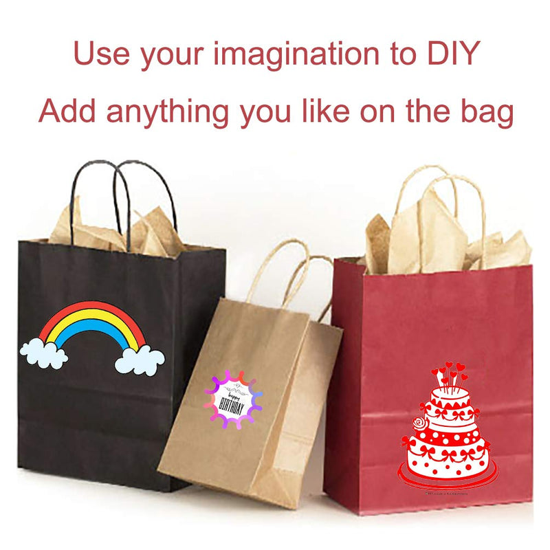 [Australia - AusPower] - AZOWA Gift Bags Large Kraft Paper Bags with Handles (9.8 x 7.5 x 3.9 in, Light Purple, 25 Pcs) Medium (Pack of 25) 