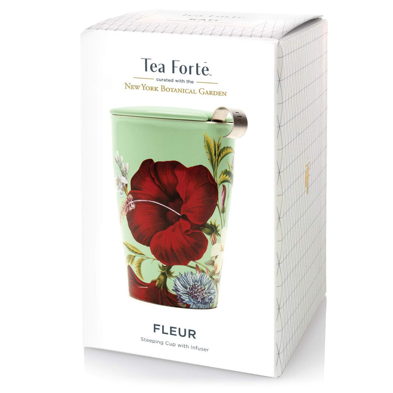 [Australia - AusPower] - Tea Forté Kati Cup Fleur | Mug Removable Stainless Steel Infuser Cup | Quality Porcelain | 350 ml 