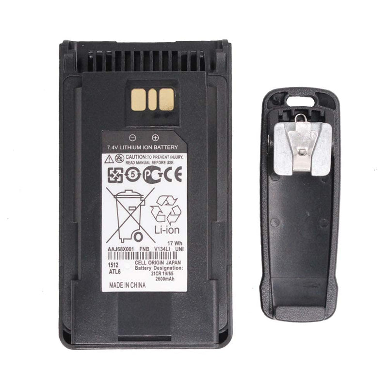 [Australia - AusPower] - FNB-V134LI Battery for Vertex Standard VX-260 VX-261 VX-264 EVX-261 VX-451 VX-454 VX-459 with Belt Clip 2600mAh 