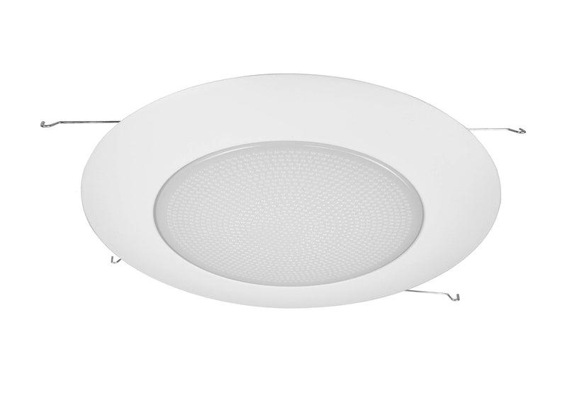 [Australia - AusPower] - NICOR Lighting 17575 Recessed Trims, White Lexan Flat Albalite Shower Trim with Plastic Trim Ring and Albalite Lens 