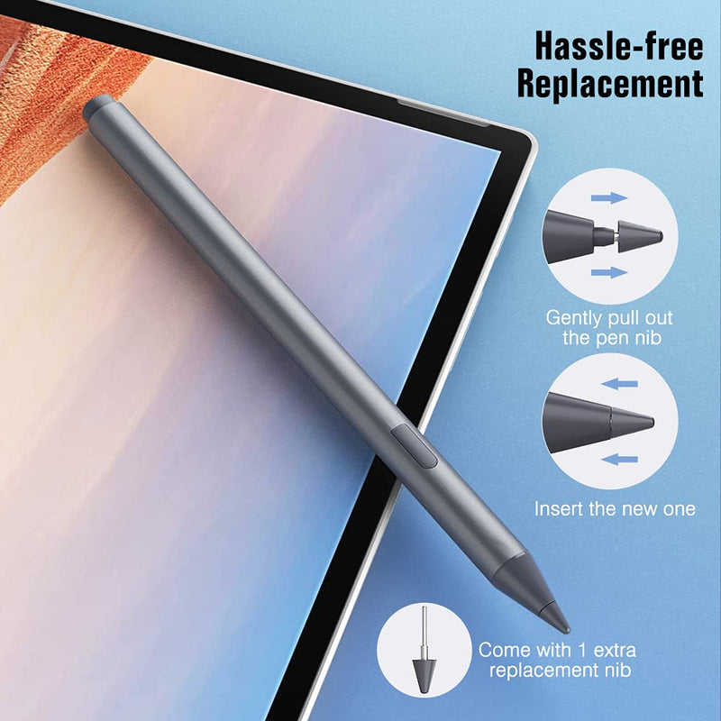 [Australia - AusPower] - MoKo Stylus Pen for Surface, Magnetic Surface Stylus Pen for Surface Go 3 / Go 2/ Go, Surface Pro 8 / Pro 7/6/5/4/3/X, Surface Laptop 4/3/2/1, Surface Book, Studio, 4096 Levels of Pressure Sensitivity 