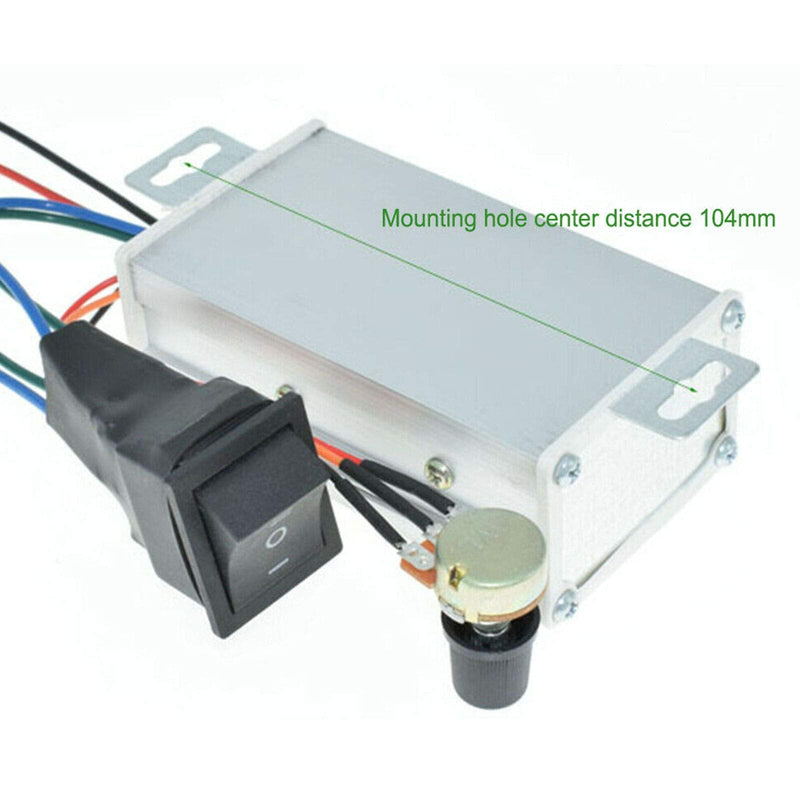 [Australia - AusPower] - DC Motor Speed Controller DC 9-60V Pulse Width Modulation Regulator 20A 1200W Stepless Variable Speed/Forward and Reverse with Knob & Button Switch 