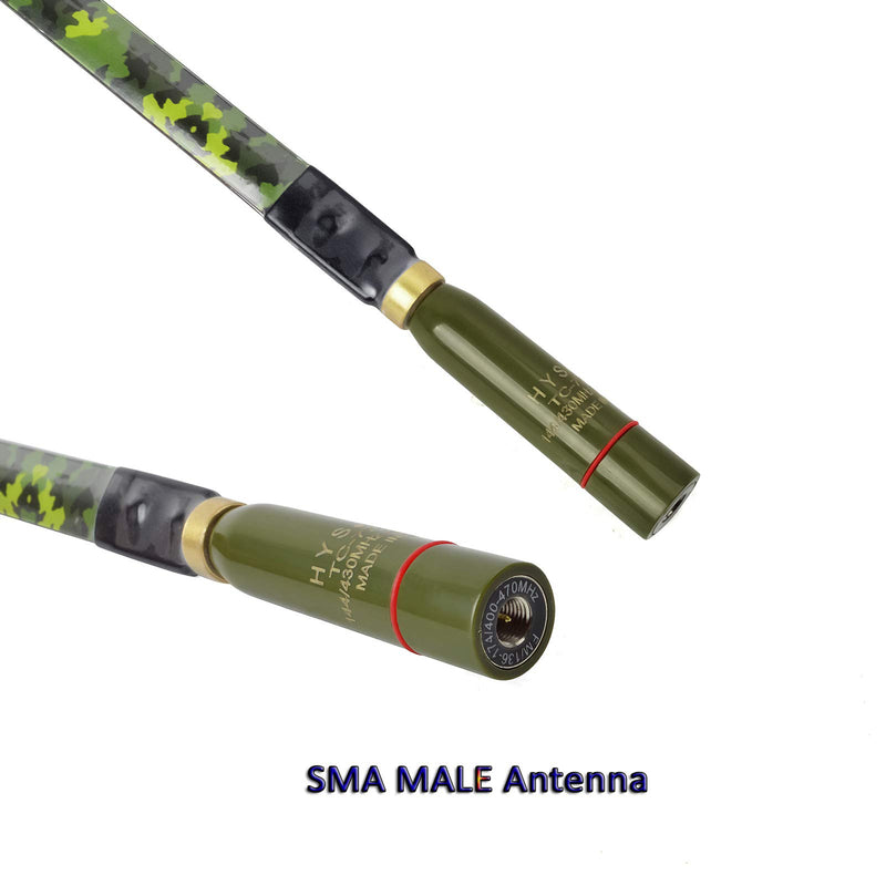 [Australia - AusPower] - HYS SMA Male Base 15.3inch HT Antenna CS Tactical Foldable 2m/70cm Walkie Talkie Antennas for TYT MD-UV380 MD-UV390 YAESU VX-6R Yaesu FT50RH FT60 Kenwood TH-D74 