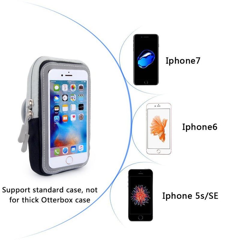 [Australia - AusPower] - Armband for iPhone 12 Pro, 12, 11, XR, Cell Phone Running Arm Bag Case Holder Pouch for Samsung S10 Plus, S9+ S10 S10e, Note 10, S20, A10e A20e, Moto G Stylus G7, G6 Pixel 5, 4, 3, 4a, 3a, 3xl (Black) Black 