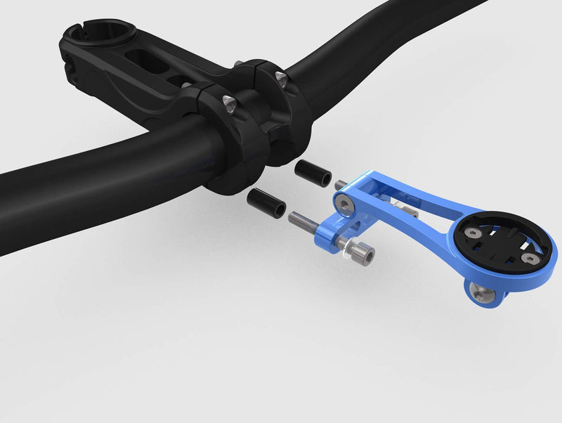 [Australia - AusPower] - Dymoece Adjustable Out Front Bike Computer Combo Extended Mount for Garmin Edge 25 130 200 500 510 520 800 810 820 1000 1030 Adjustable-Black-42mm 42 mm 