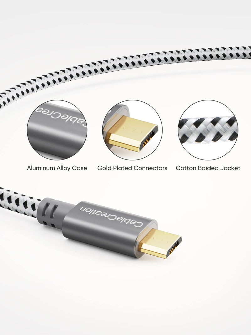 [Australia - AusPower] - CableCreation Micro USB 2.0 OTG Cable Braided On The Go Adapter Micro USB Male to USB Female Compatible with Samsung S7, Flash Drive, Mouse, Keyboard, Game Controller, Aluminum Space Gray 