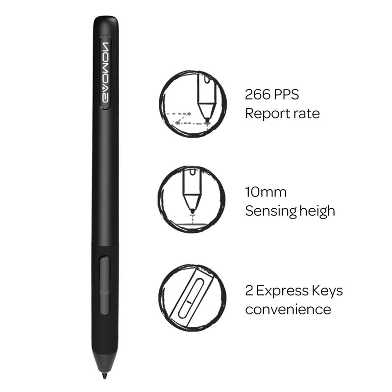 [Australia - AusPower] - GAOMON Art Paint AP32 Battery-Free 8192 Levels Pressure Passive Stylus Only for Graphics Tablet PD2200/S620/S630/M10KPRO/M106KPRO/M1220/M1230 