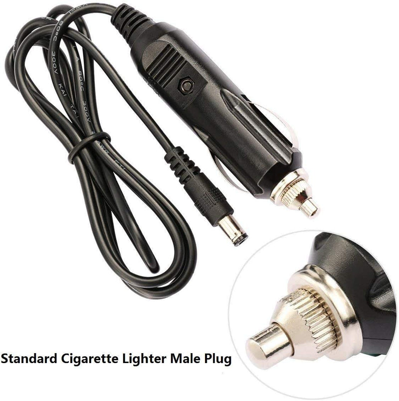 [Australia - AusPower] - SPARKING DC 5.5 x 2.1mm Car Charger Power Supply Cord - 12v -24v 4FT Cigarette Lighter Male Plug to DC Connector 5.5 x 2.1mm Cable 