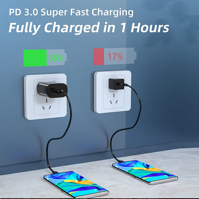 [Australia - AusPower] - USB C Charger Fast Charging(6.6FT) Super Type C Cable Android 25w Watt Pd Box Cell Phone Wall Block Adapter Cord Power Compatible with Samsung Motorola LG Galaxy Note S9 S8 S20 A71 S10 S21 Ultra Plus 