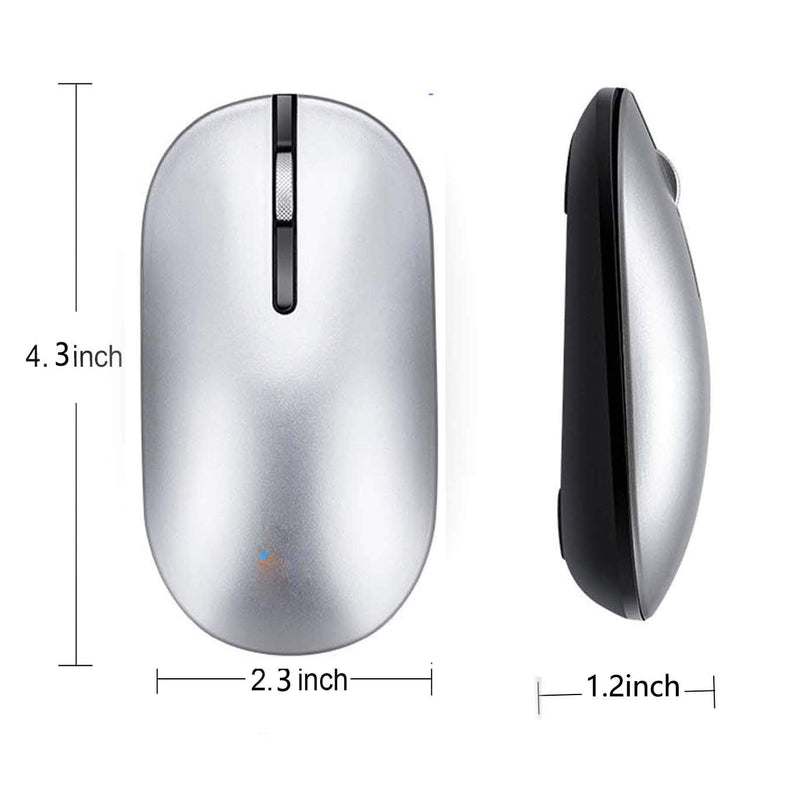 [Australia - AusPower] - Shenligod 2.4G Slim Wireless Mouse, Noiseless Mouse with USB Receiver Portable Mobile Optical Mice for Notebook, PC, Laptop, Computer 